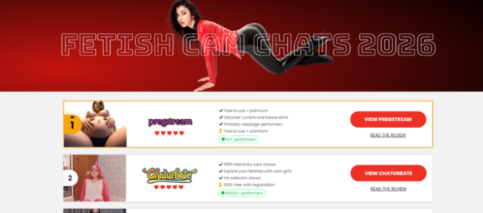 A screenshot of Topchats.com fetish cams